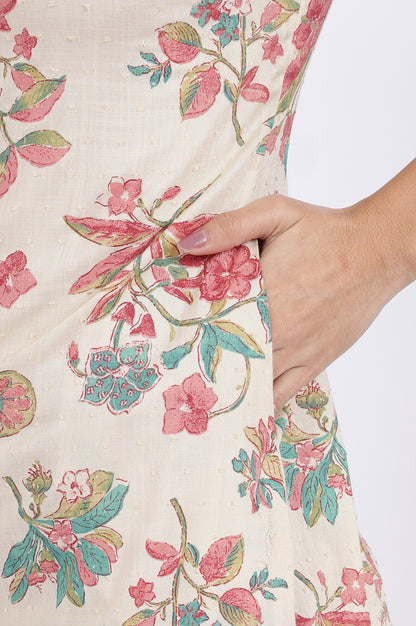 Floral Printed Straight Viscose Kurta