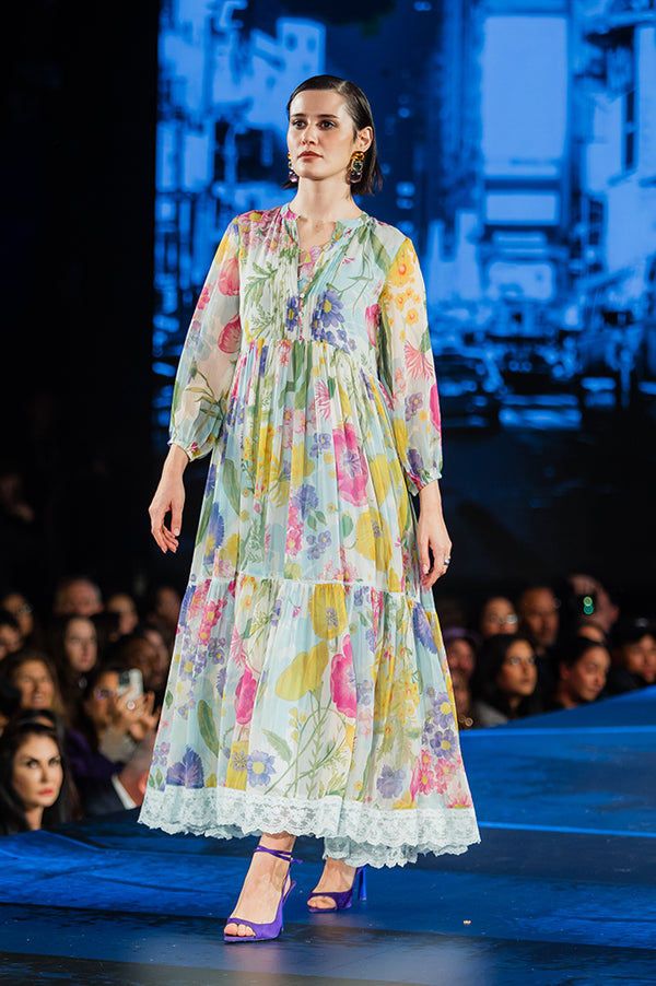 Floral Printed Flared Dress