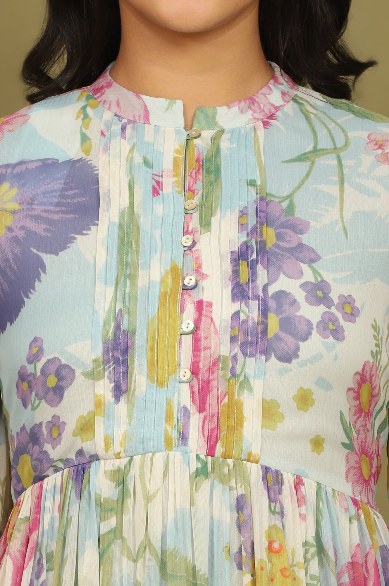 Floral Printed Flared Dress