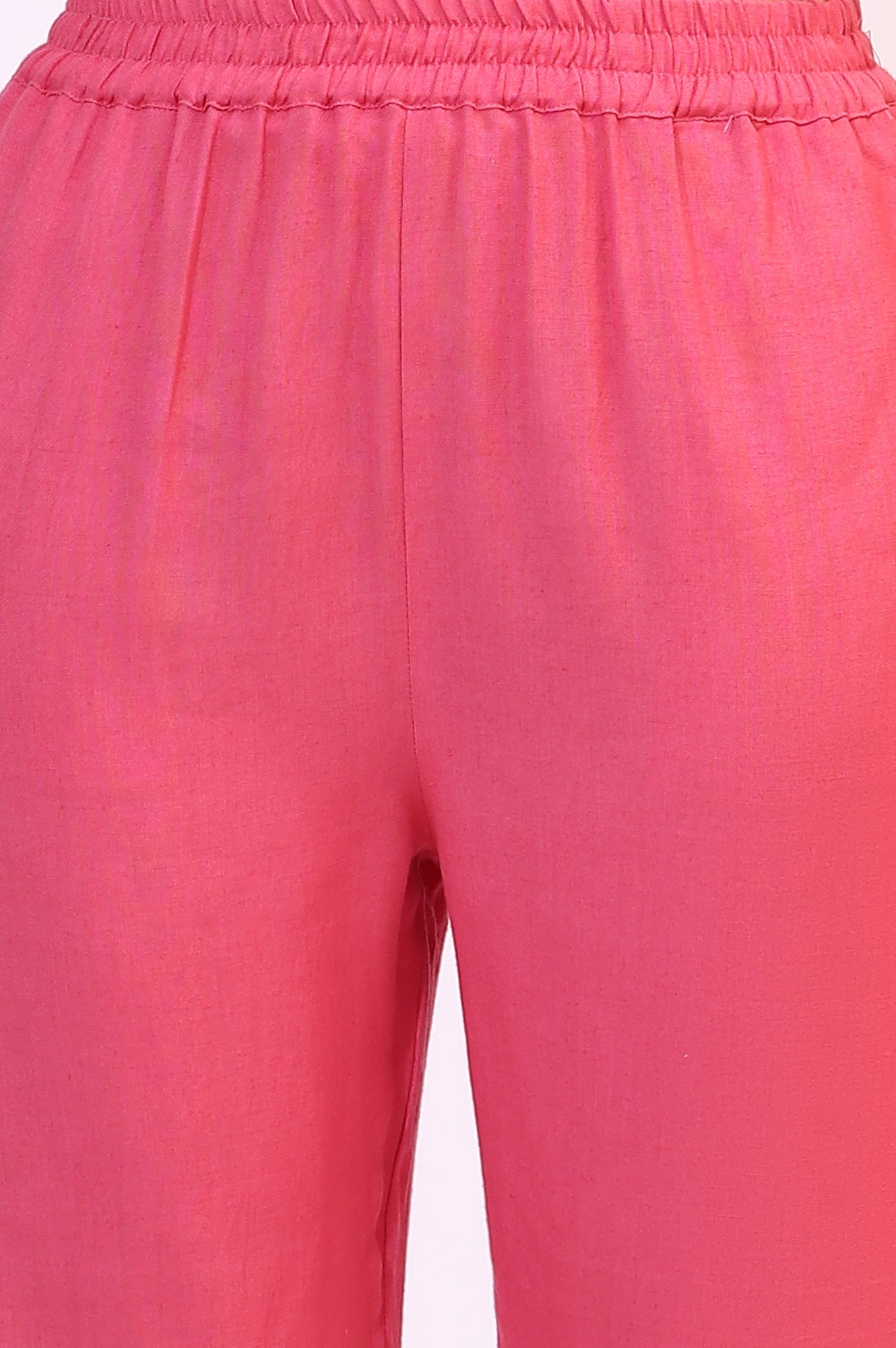 White Mirror Work Pure Cotton Straight Kurta