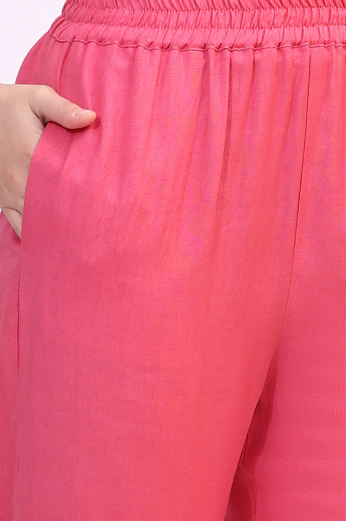 White Mirror Work Pure Cotton Straight Kurta