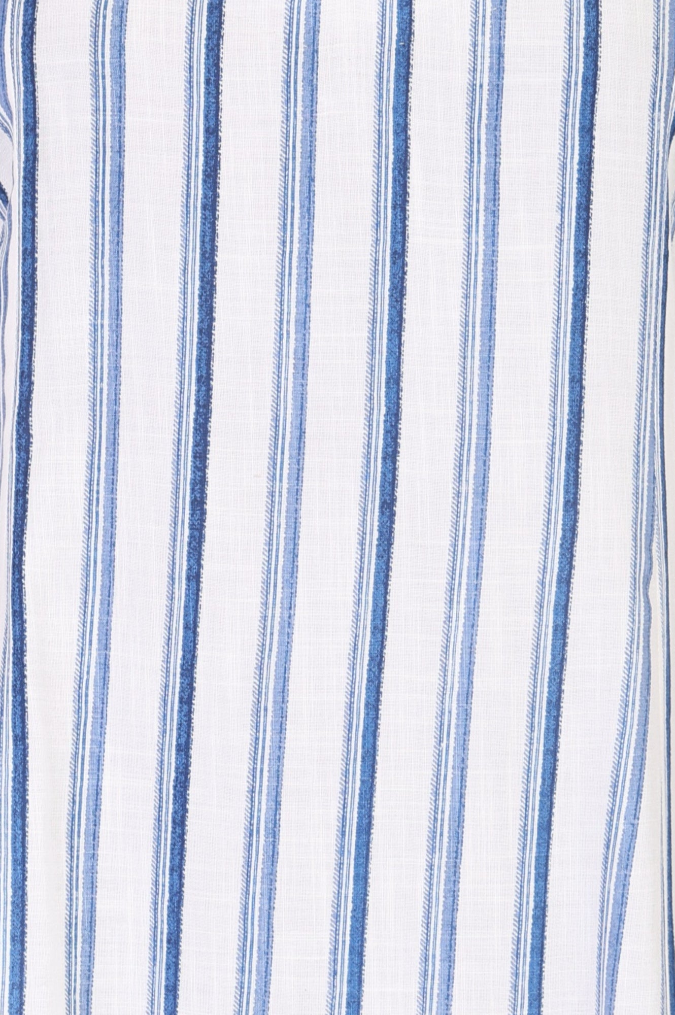 White Striped Floral Printed Noodle Straps Rayon A-line Western Dress