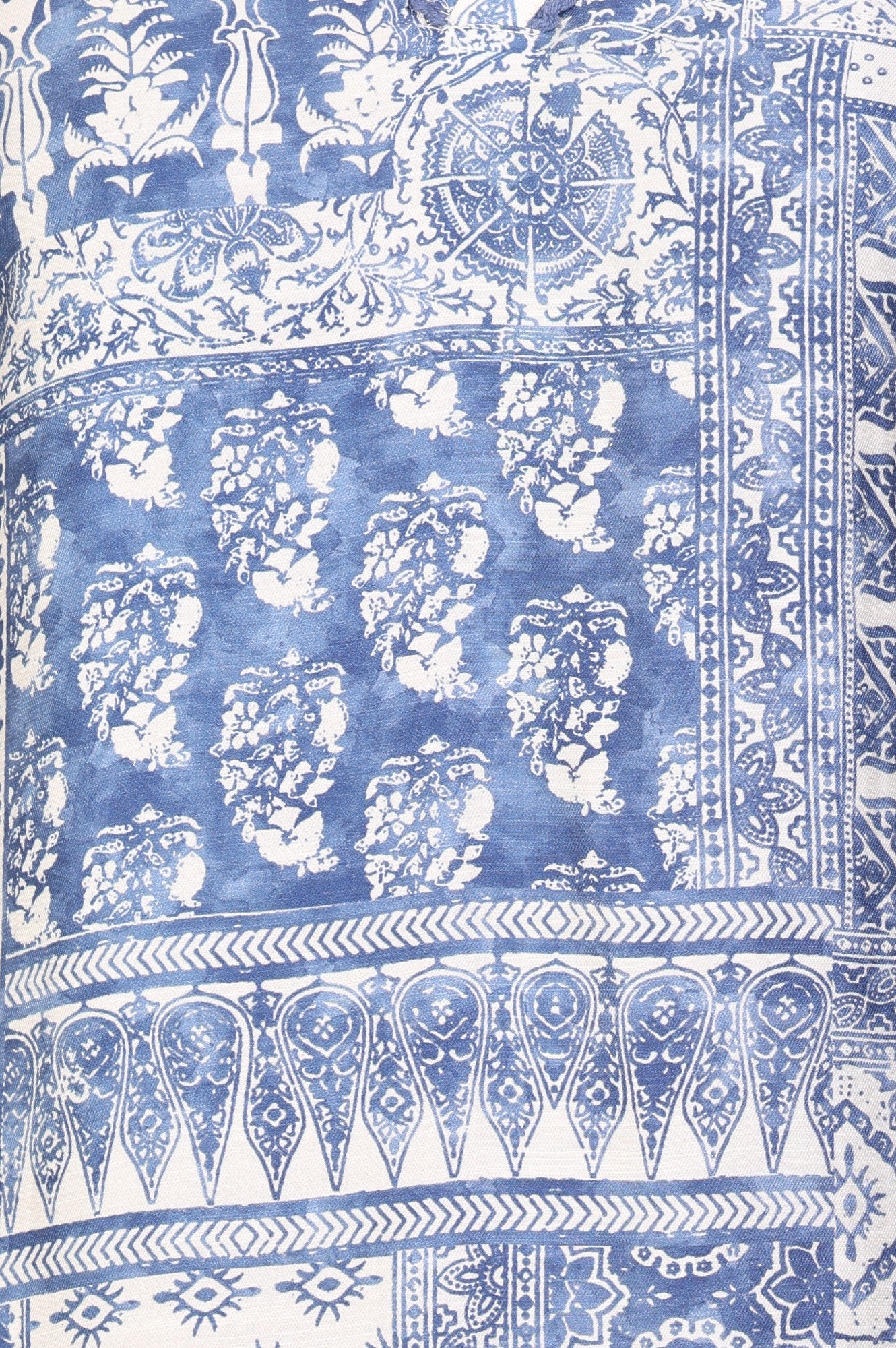 Blue Ethnic Motifs Printed Straight Kurta