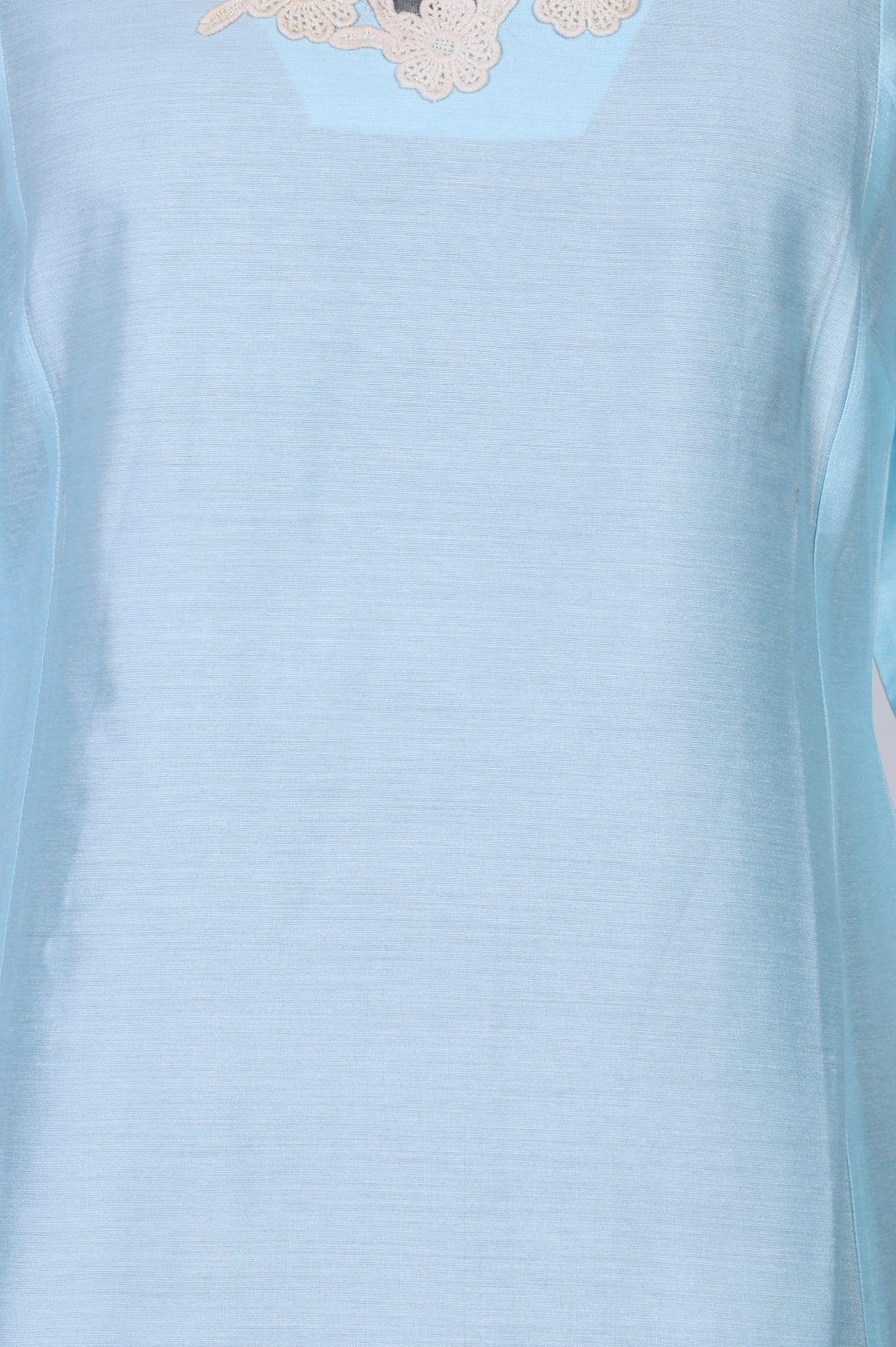 Light Blue Embroidered A-line Kurta