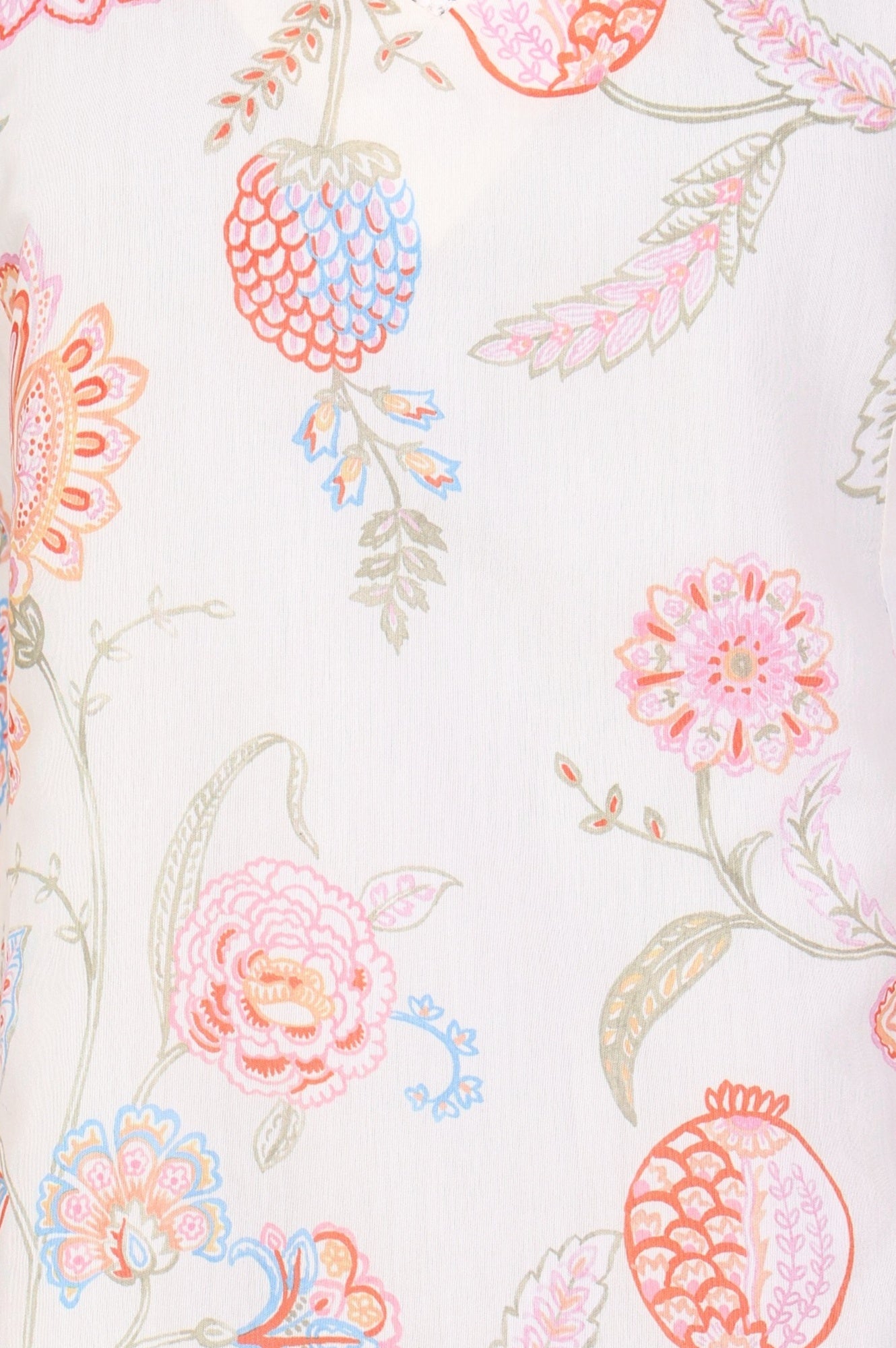 Off-White Schiffily Embroidered Floral Straight Kurta