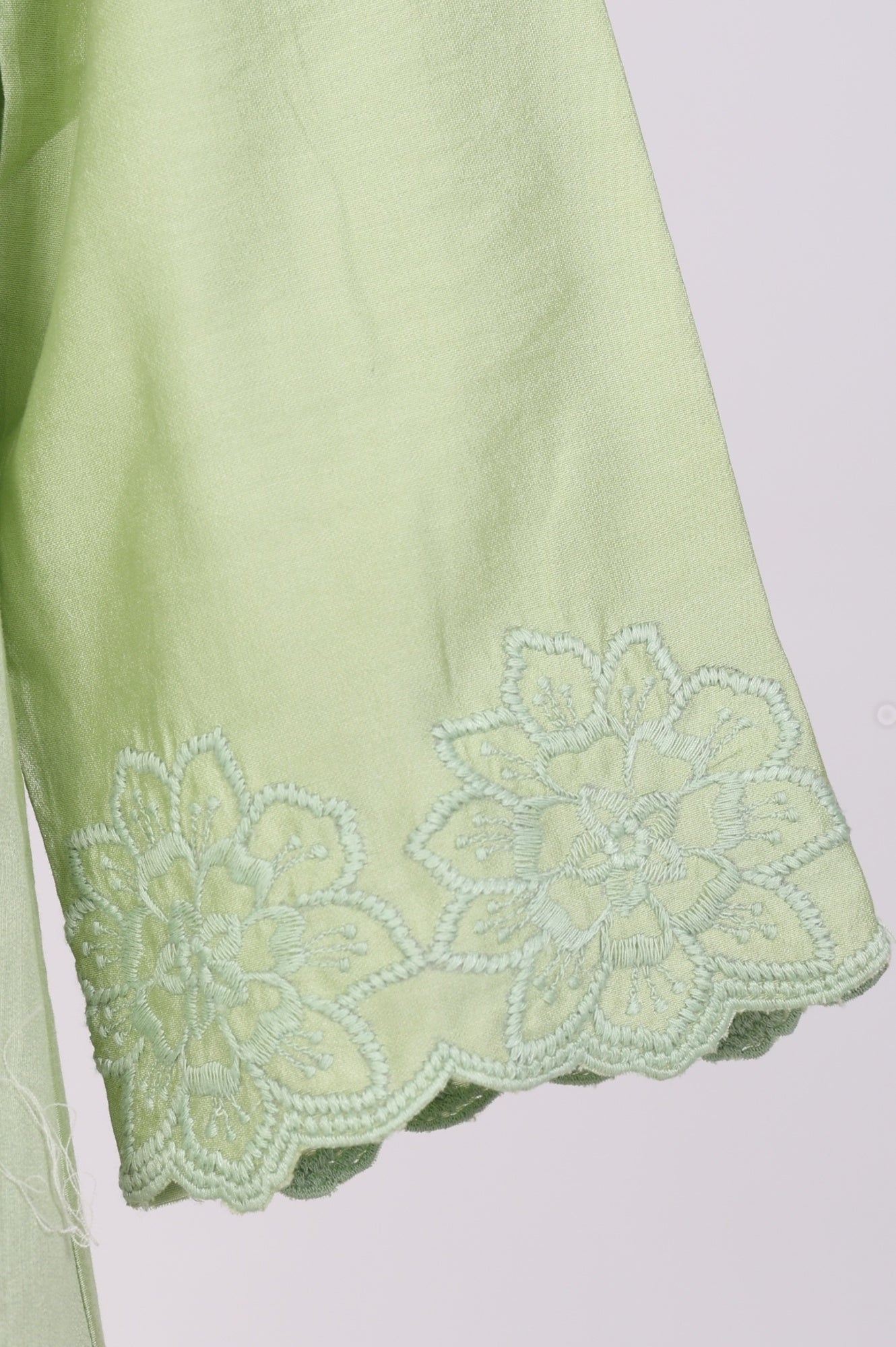 Sea Green Thread Embroidered Straight Kurta