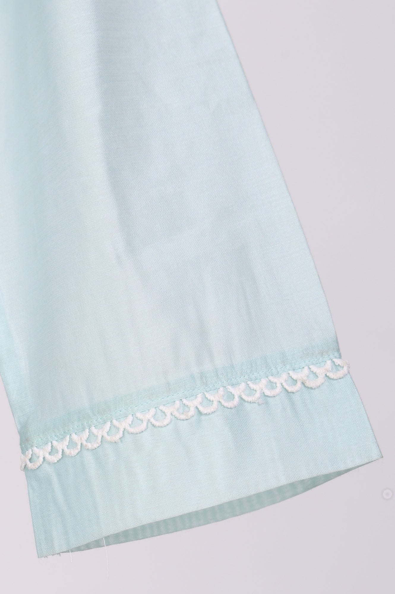 Blue Yarn Dyed Chikankari Embroidered Straight Kurta