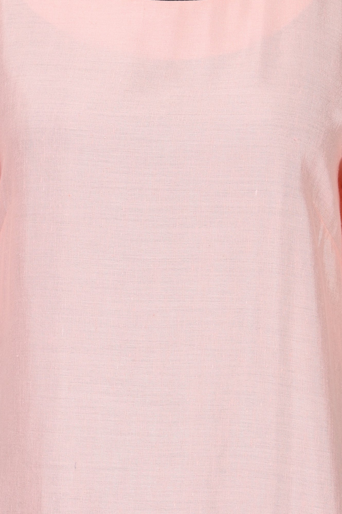 Pink Solid Rayon Flax Straight Kurta