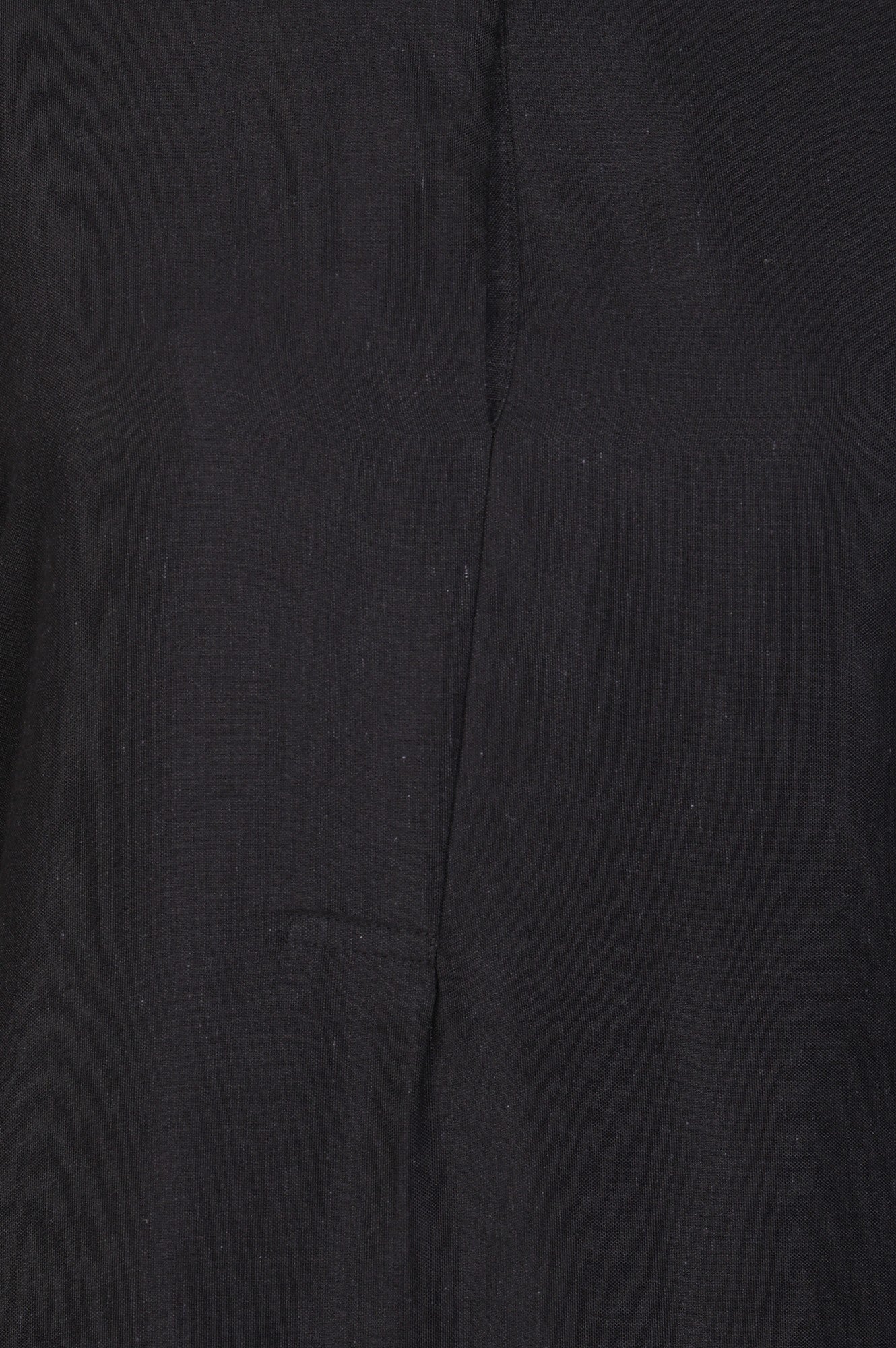 Black Solid Rayon Straight Kurta