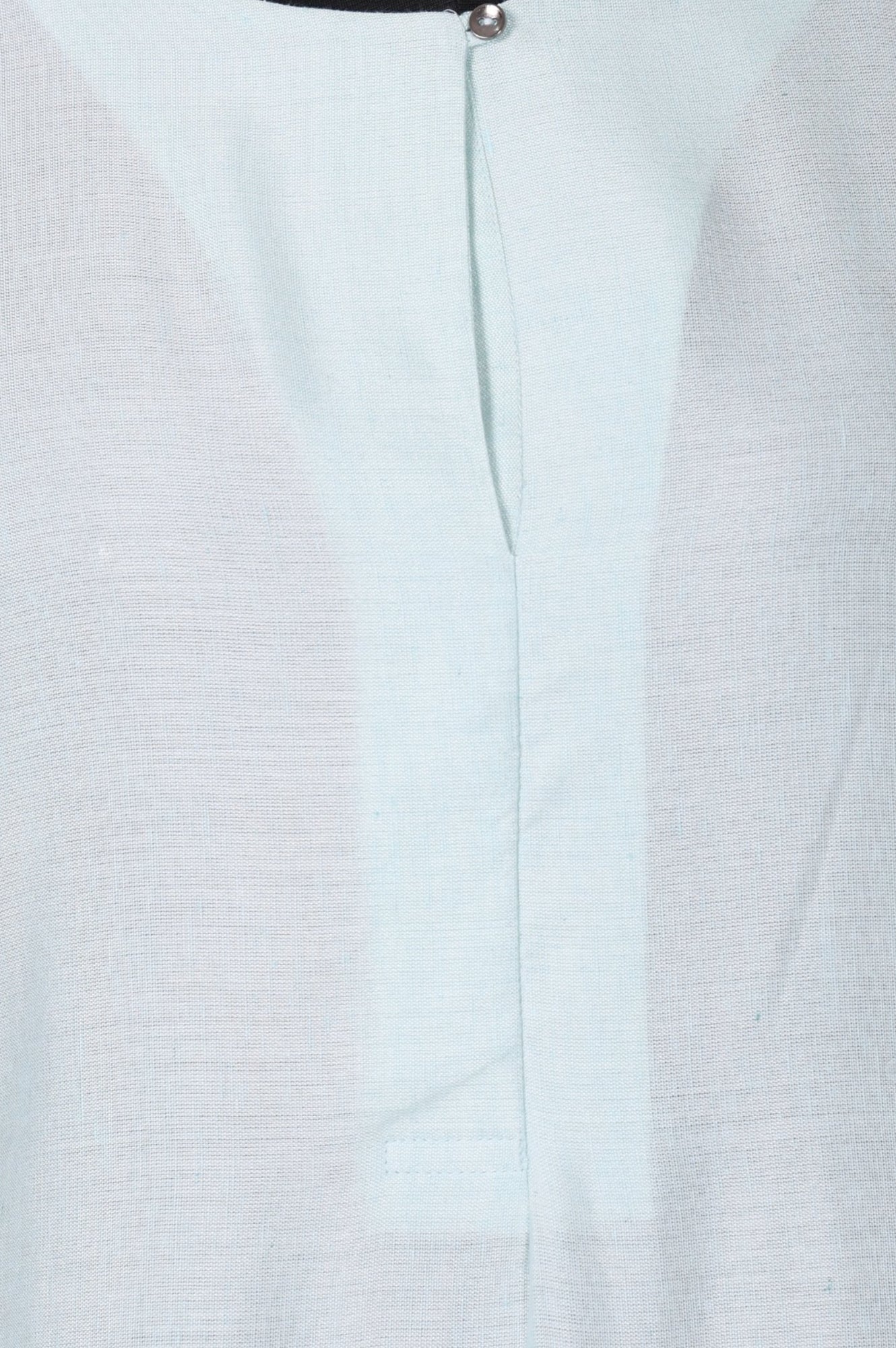 Blue Solid Rayon Straight Kurta