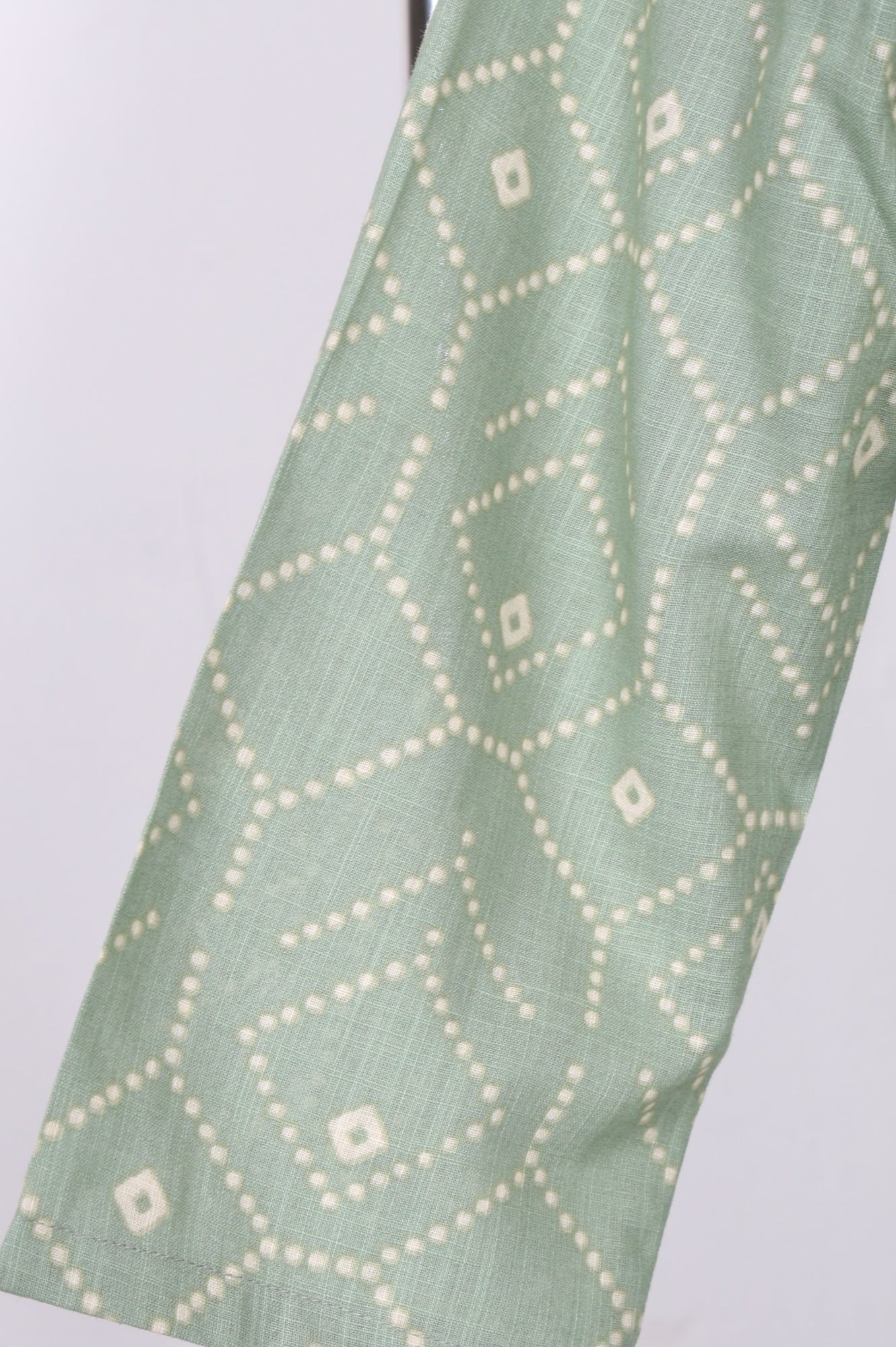 Sea Green Geometric Printed Pure Cotton Straight Kurta