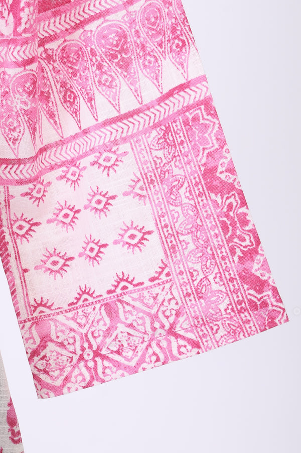 Pink Ethnic Motifs Pure Cotton Straight Kurta