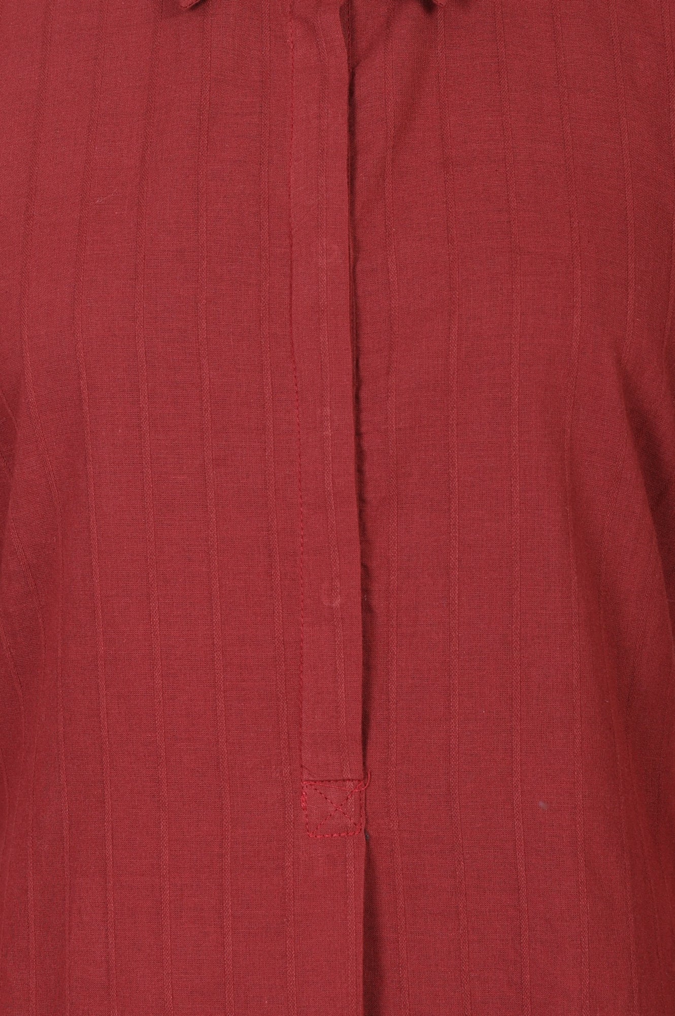 Maroon Solid Pure Cotton Straight Kurta