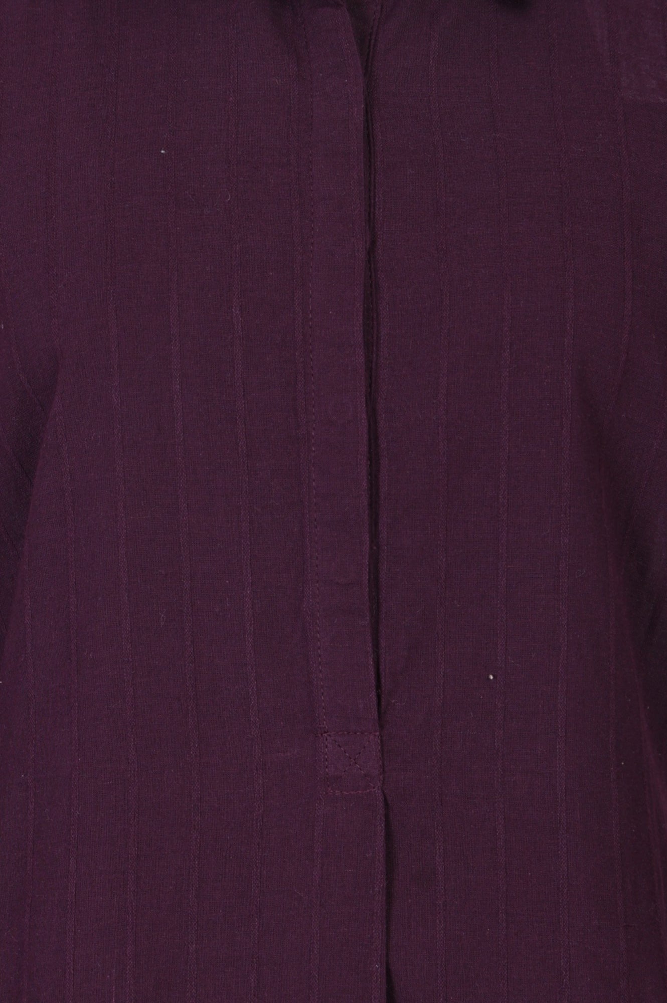 Burgundy Solid Pure Cotton Straight Kurta