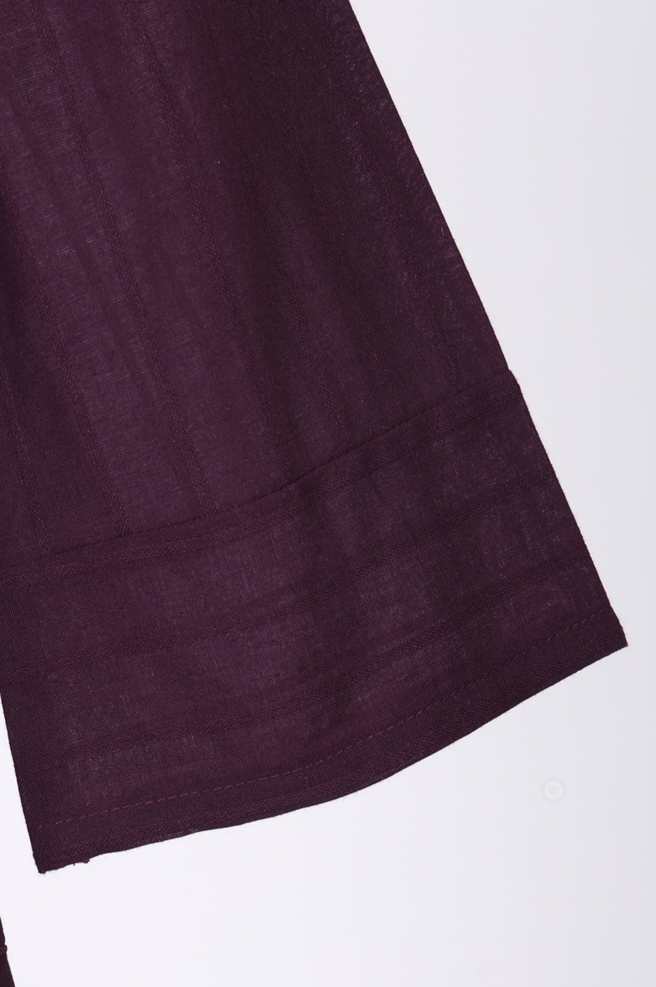 Burgundy Solid Pure Cotton Straight Kurta