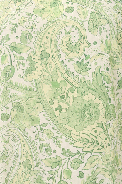 Green Paisley Printed Modal Straight Kurta