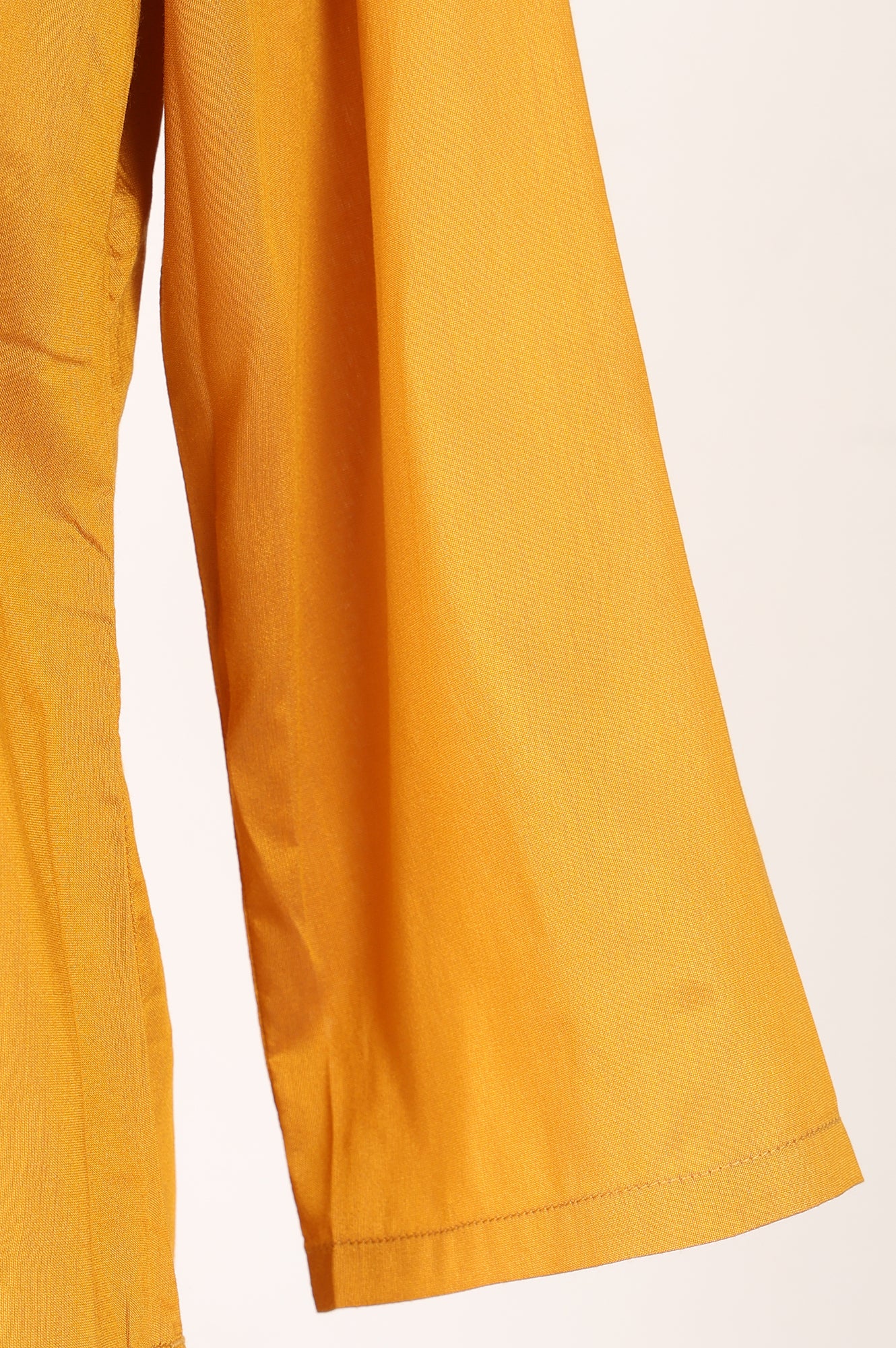 Mustard Embroidered Straight Kurta