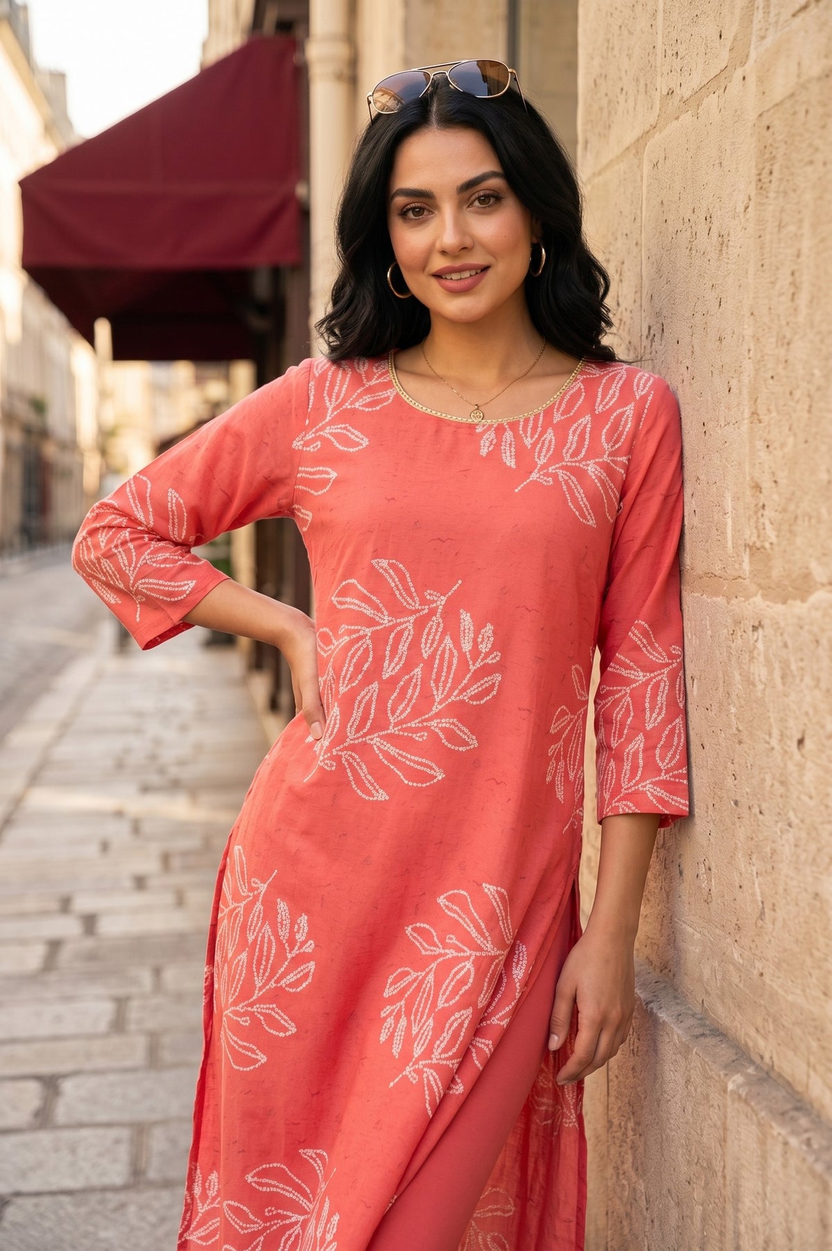 Multicolor Floral Printed Modal Straight Kurta