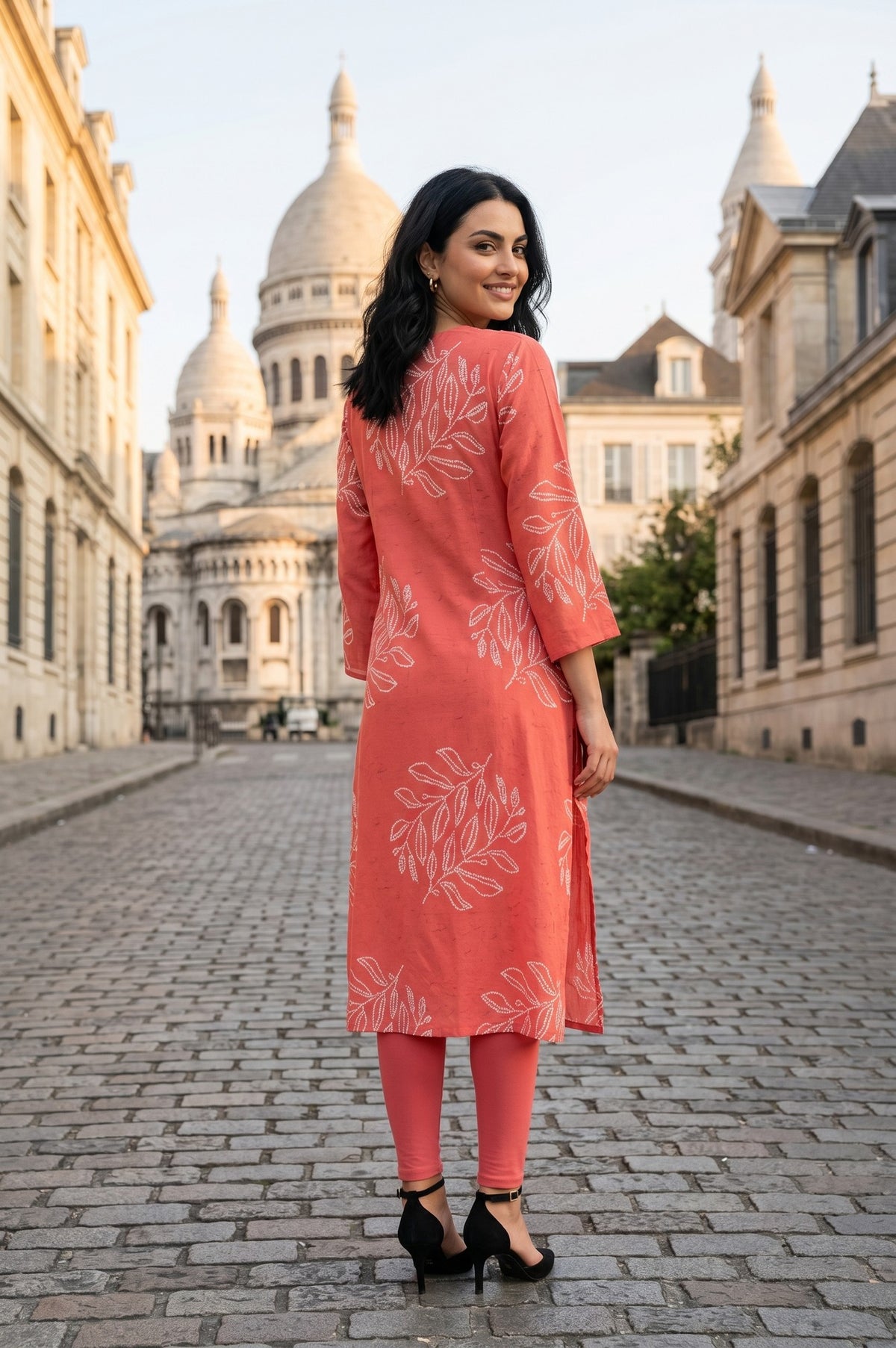 Multicolor Floral Printed Modal Straight Kurta