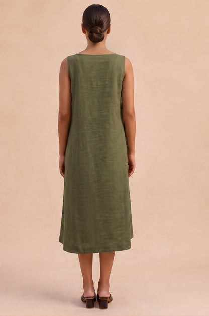 Leisure Stroll Casual Embroidered Flared Dress