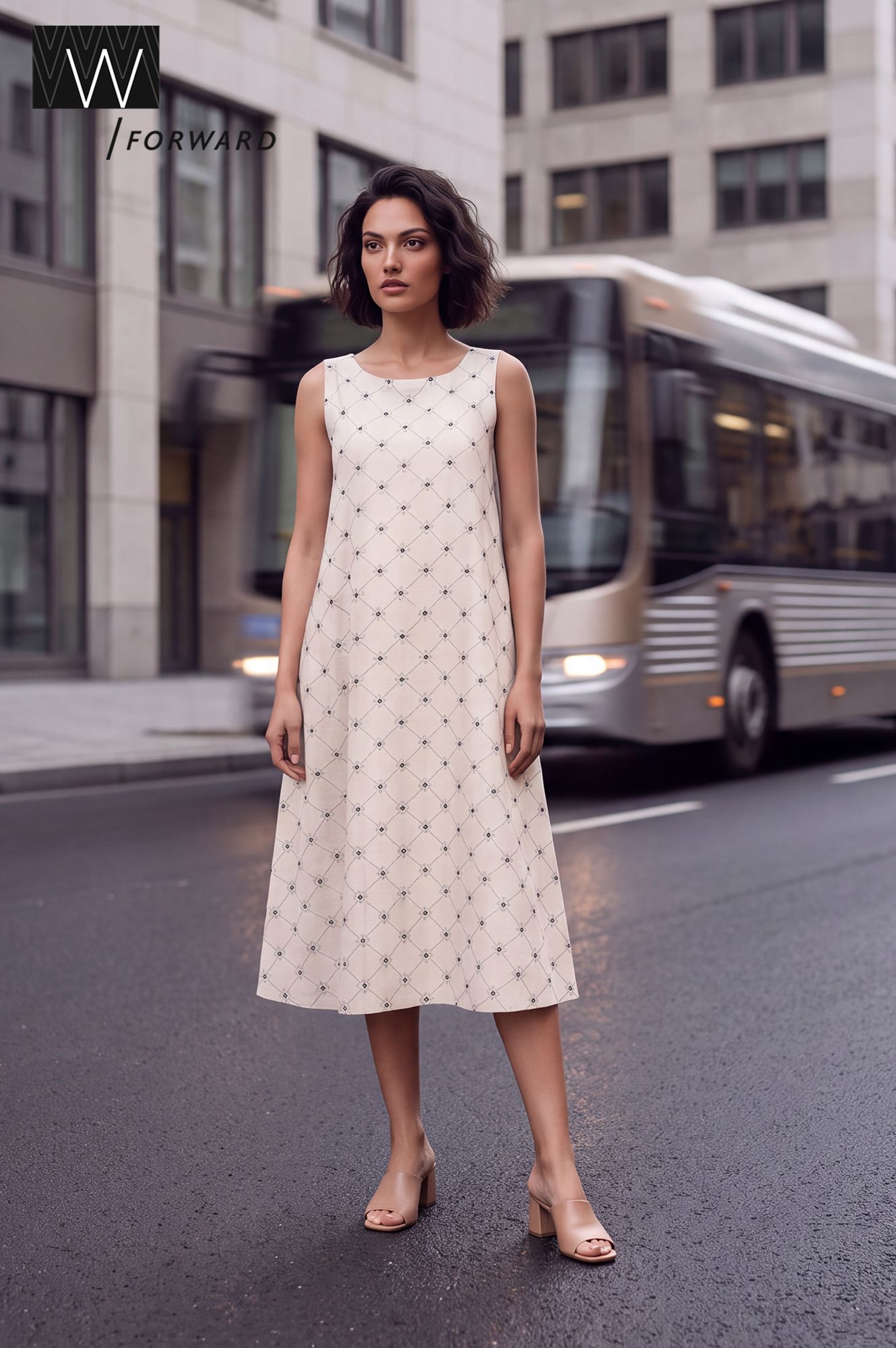 The Brunch Hour Casual Embroidered Flared Dress