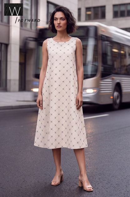 The Brunch Hour Casual Embroidered Flared Dress