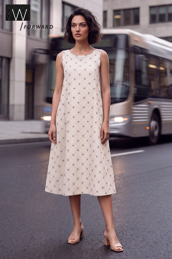 The Brunch Hour Casual Embroidered Flared Dress