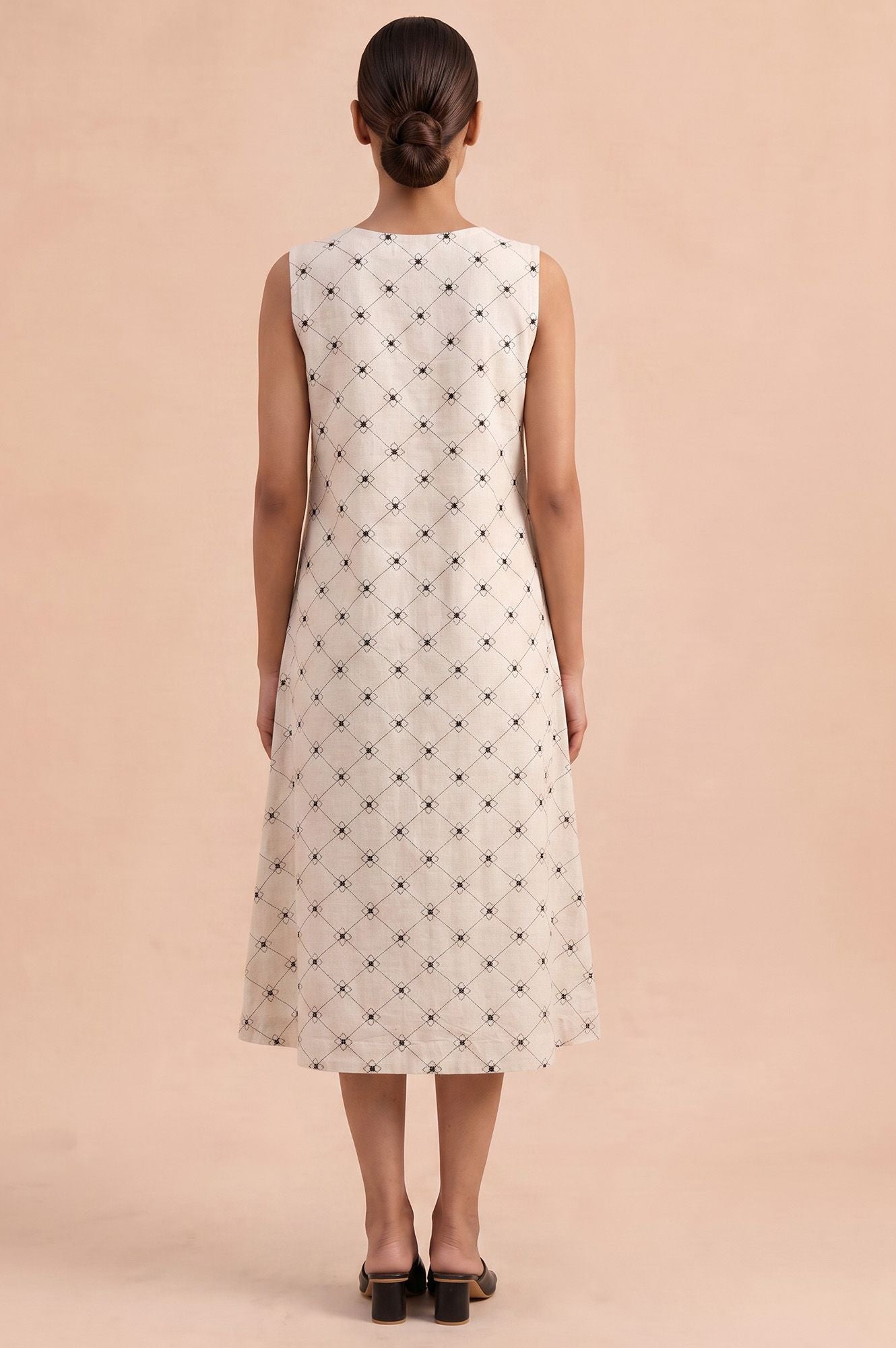 The Brunch Hour Casual Embroidered Flared Dress