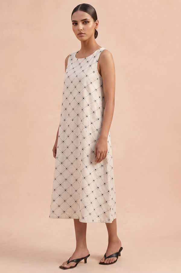 The Brunch Hour Casual Embroidered Flared Dress