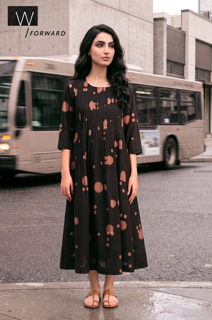 Polka, Please Work Flared Dress