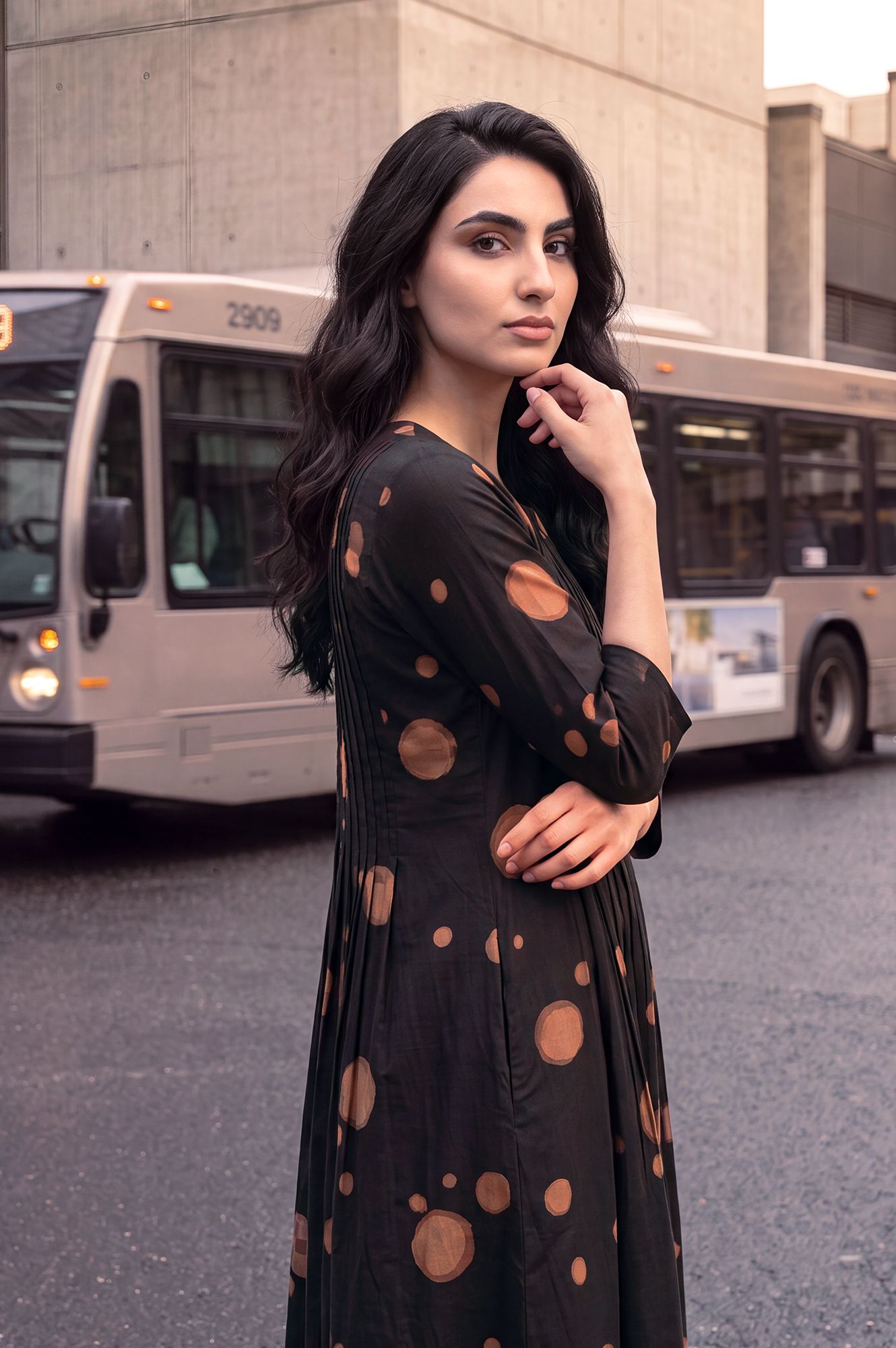 Polka, Please Work Flared Dress