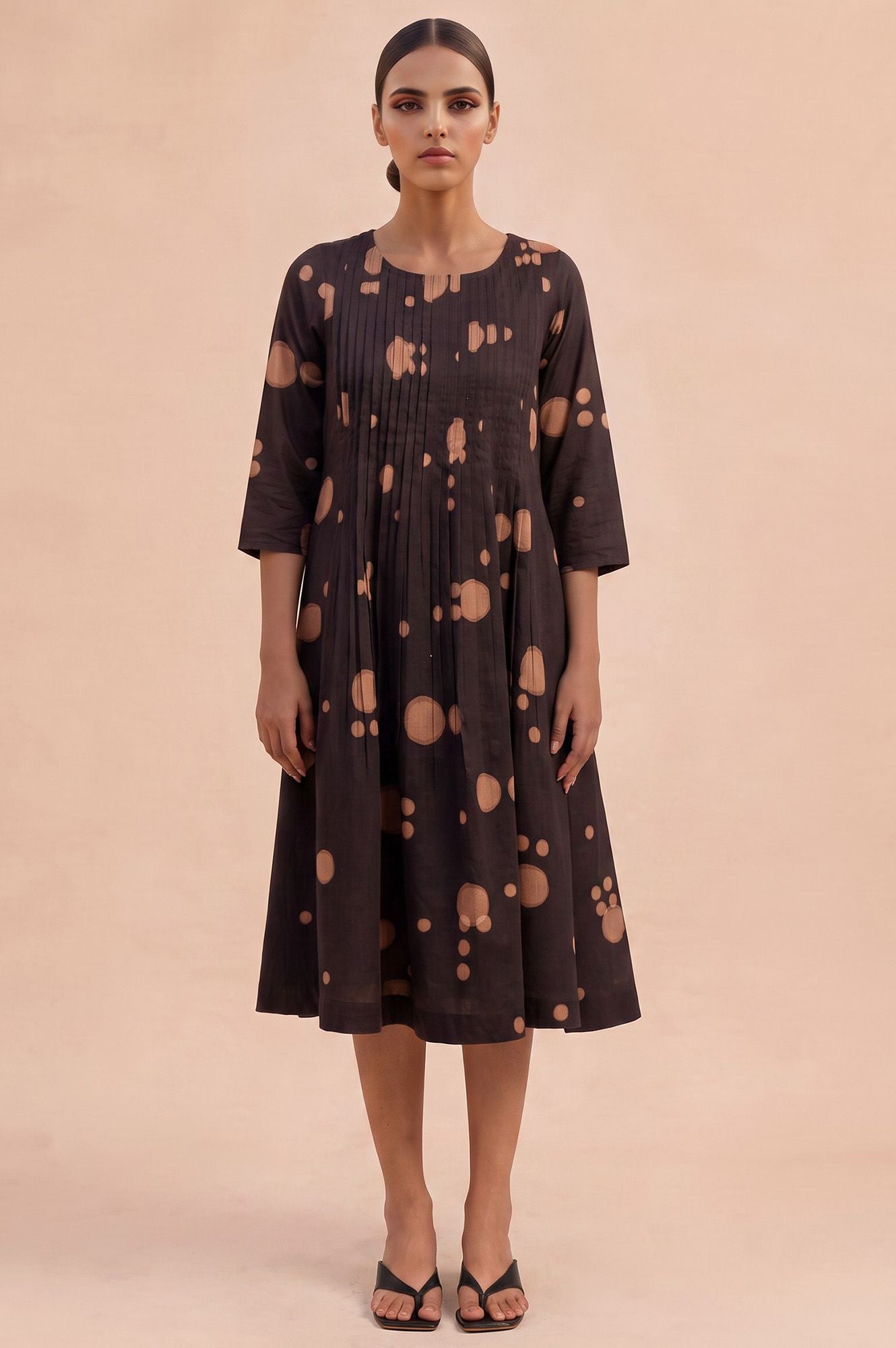 Polka, Please Work Flared Dress