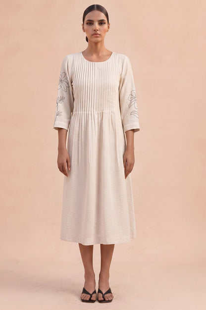 The Workday Rhythm Embroidered Flared Dress