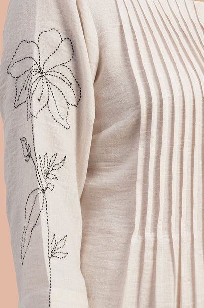 The Workday Rhythm Embroidered Flared Dress