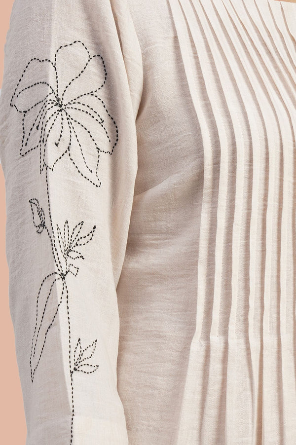 The Workday Rhythm Embroidered Flared Dress