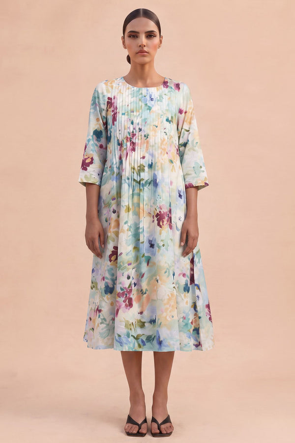 Fresh Canvas Picnic Flared Dress