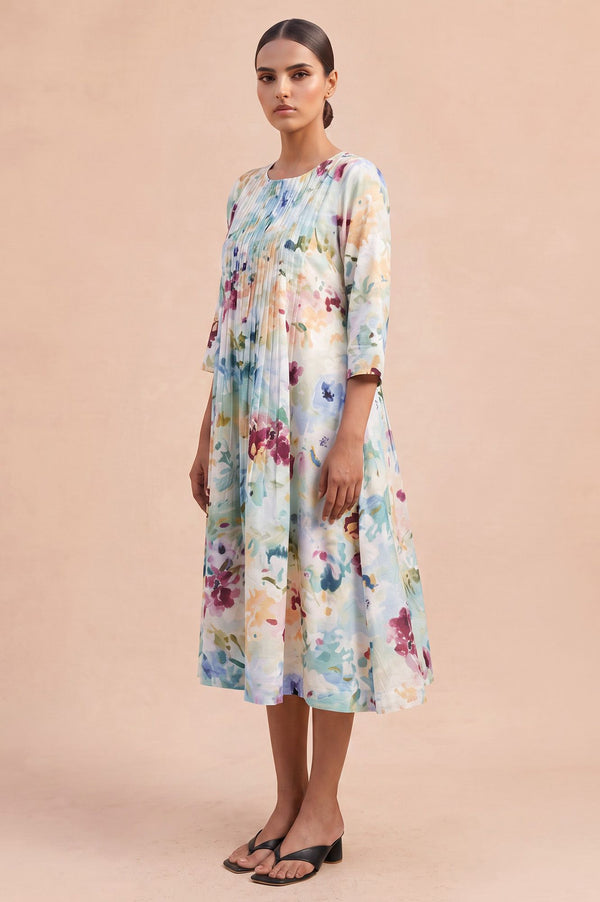 Fresh Canvas Picnic Flared Dress
