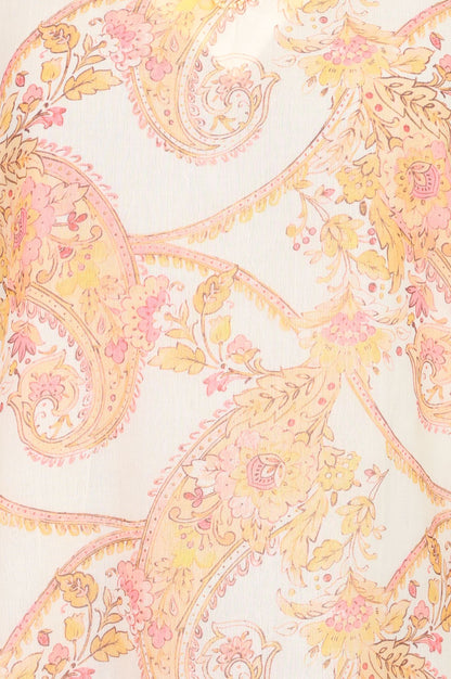 Cream Paisley Straight Top