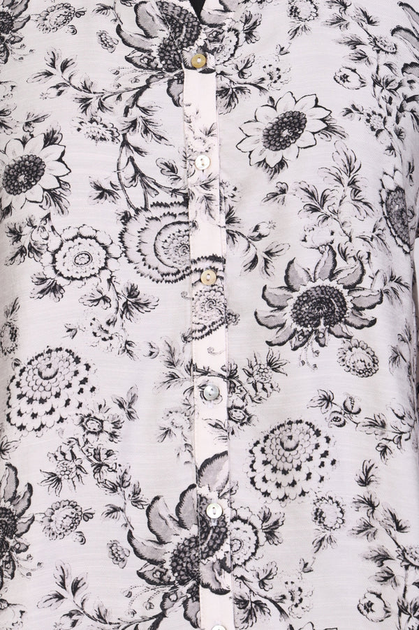 Off-White Geometric Printed Straight Shirt