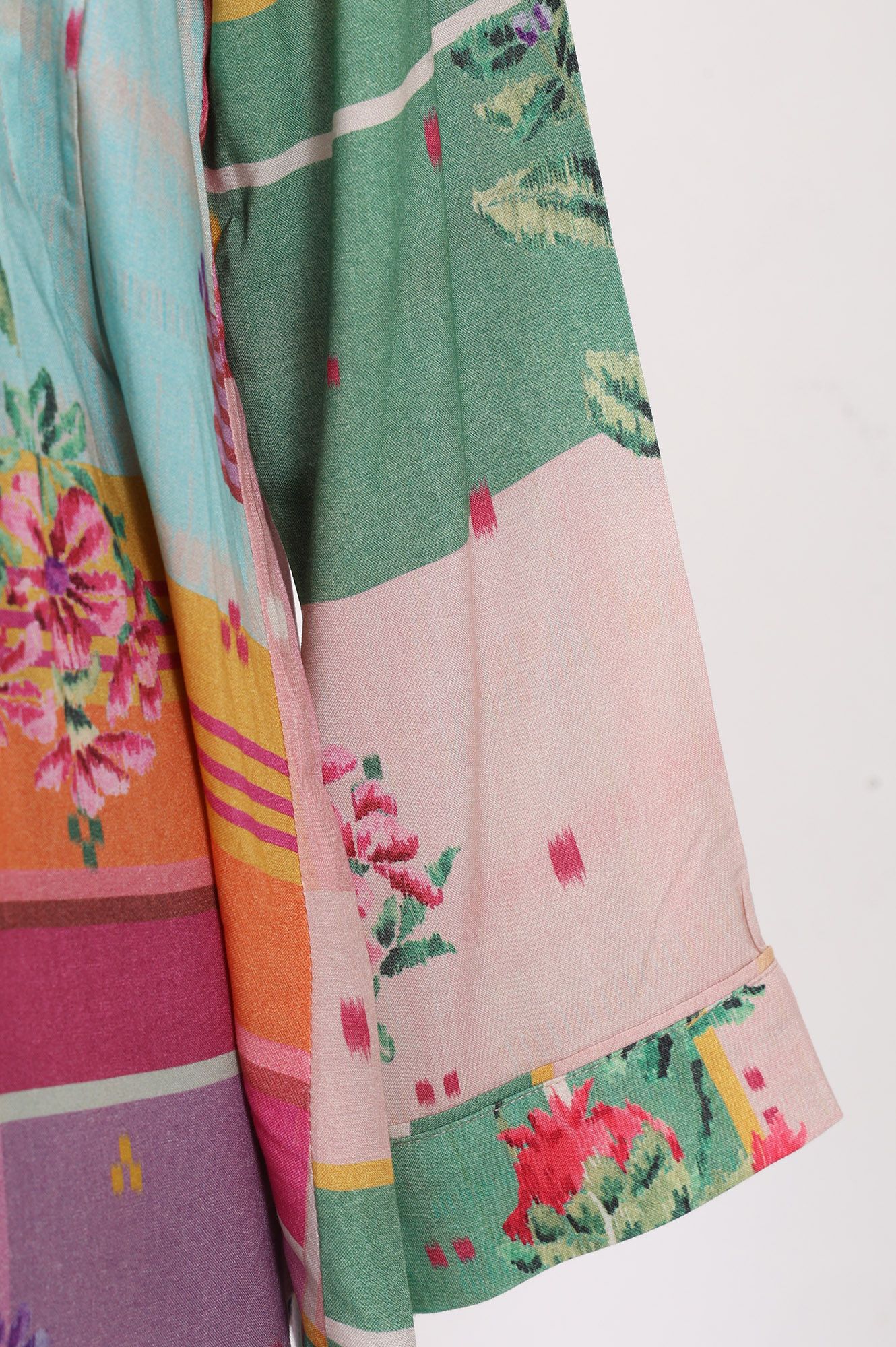 Multicolor Floral Printed Rayon A-line Top