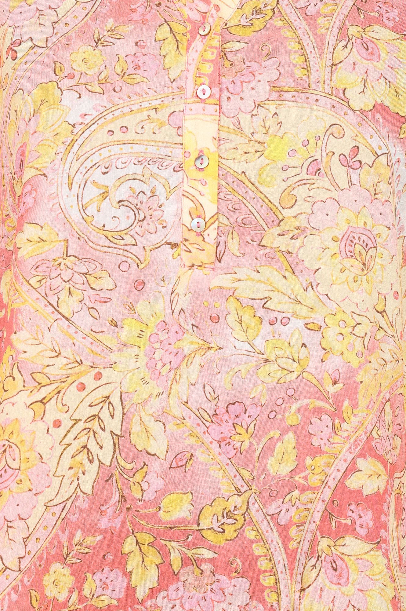 Pink Paisley Modal Straight Top