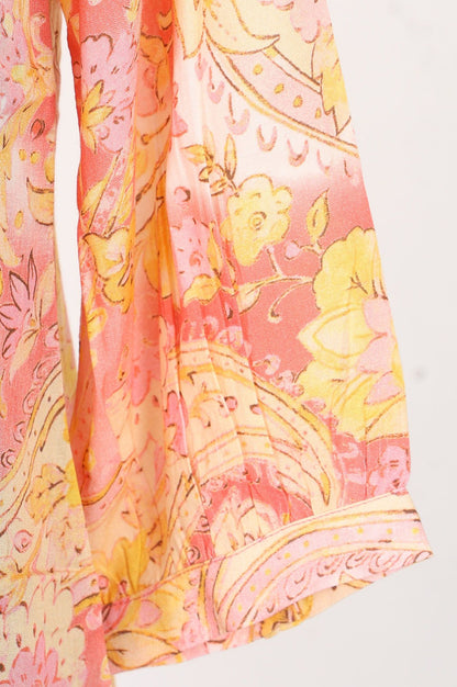 Pink Paisley Modal Straight Top