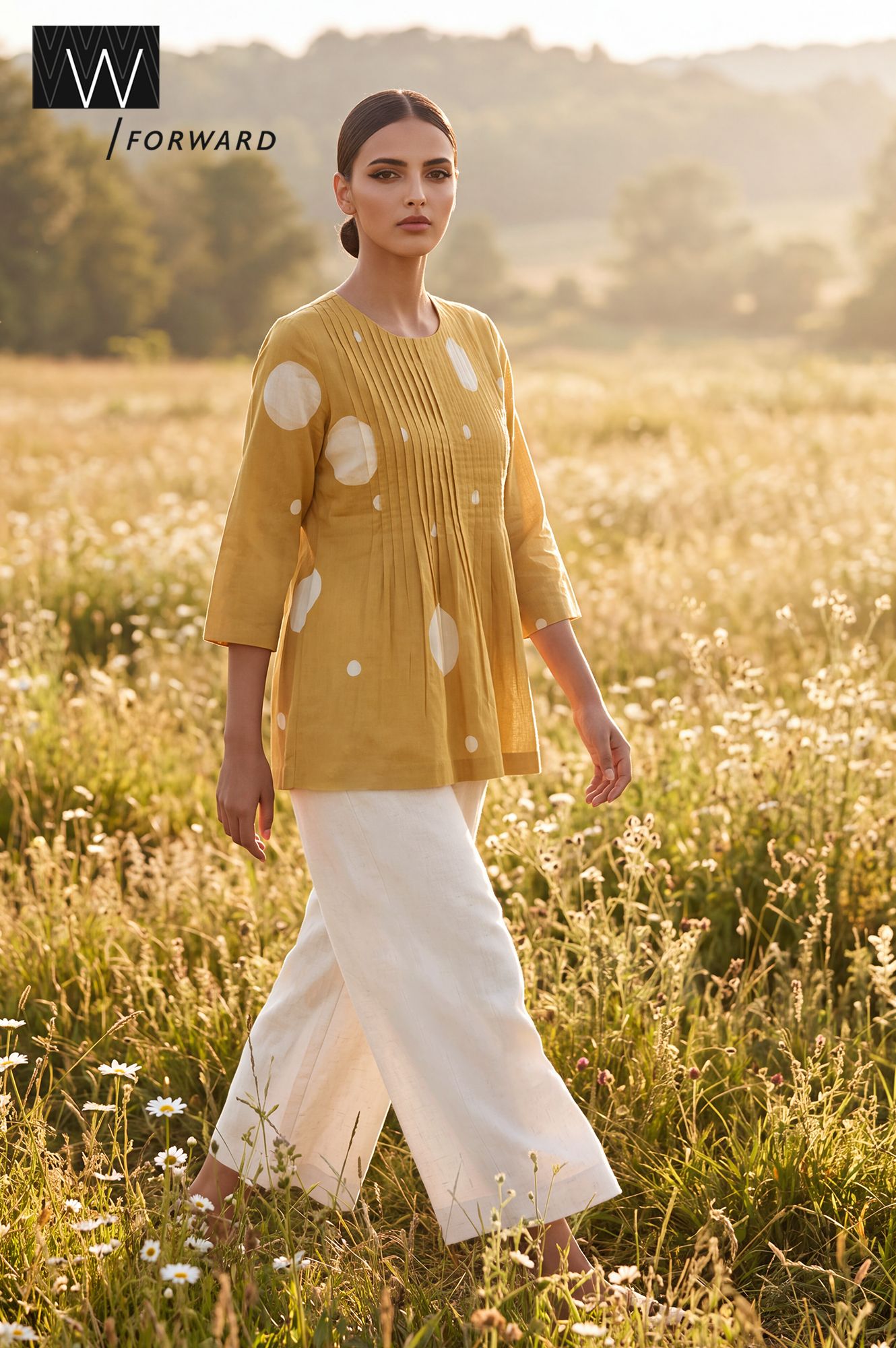 A Little Sunshine Casual Flared Top