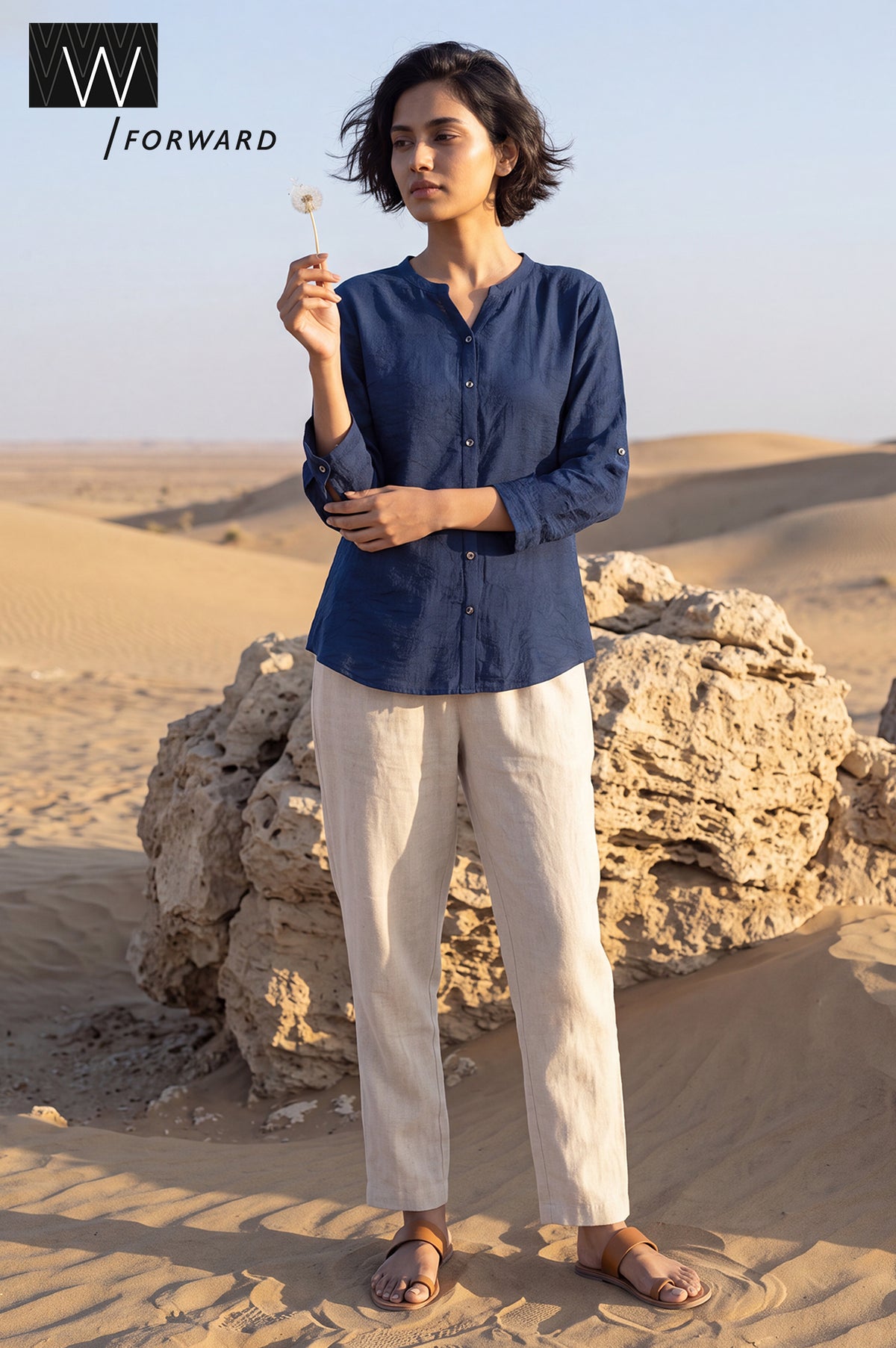 Textured Ease Crinkled Relaxed AM-to-PM Shirt