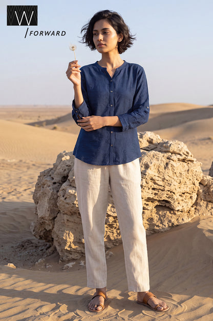 Textured Ease Crinkled Relaxed AM-to-PM Shirt