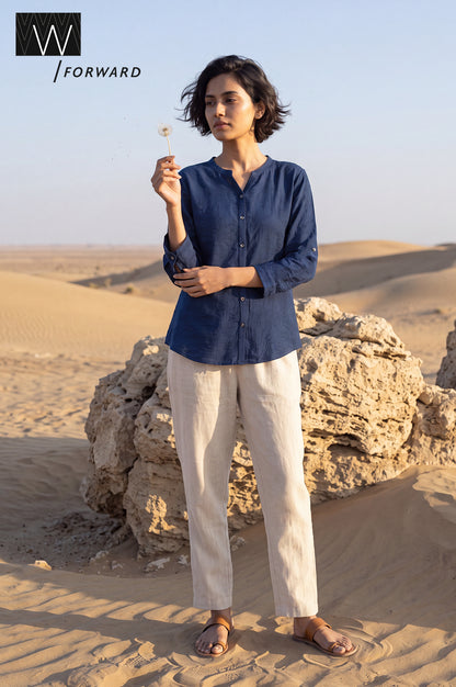 Textured Ease Crinkled Relaxed AM-to-PM Shirt