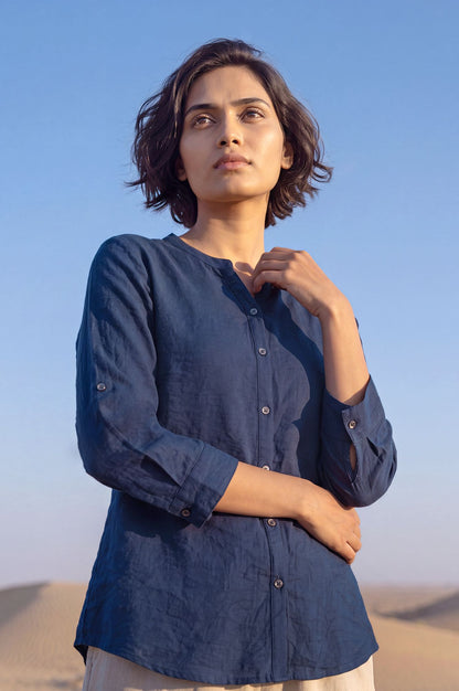 Textured Ease Crinkled Relaxed AM-to-PM Shirt