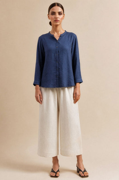 Textured Ease Crinkled Relaxed AM-to-PM Shirt
