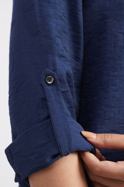Textured Ease Crinkled Relaxed AM-to-PM Shirt