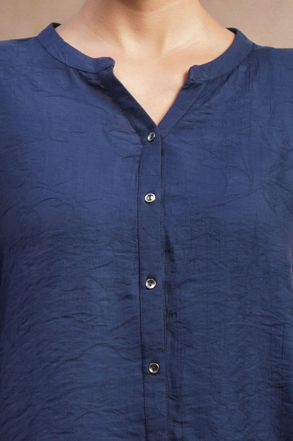 Textured Ease Crinkled Relaxed AM-to-PM Shirt